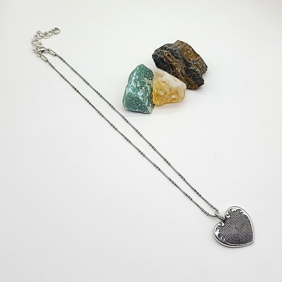 Brighton "CORDOBA HEART" Reversible Pendant Worn 1x!! MSRP $58 Beautiful 🖤❤️ - Picture 6 of 10